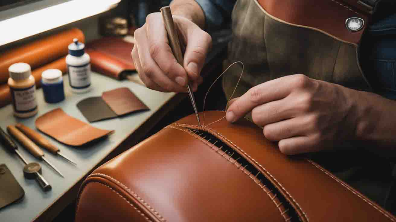 Réparer une fissure sur sellerie cuir